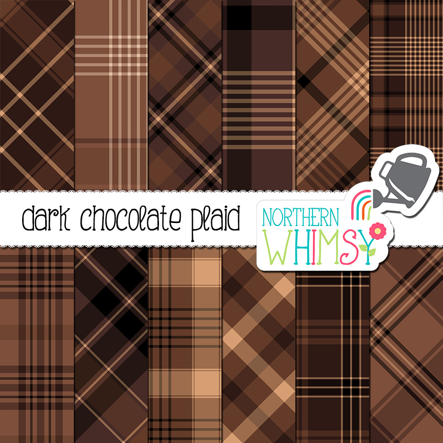 Dark Brown Plaid Patterns – Northern Whimsy Design